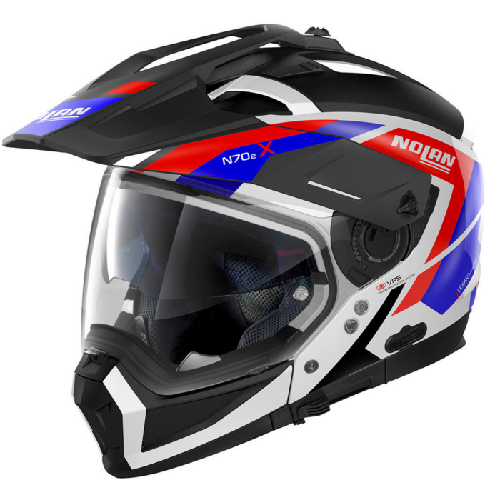 Moto přilba NOLAN N-70X Grandes Alpes N-Com Metal White 26