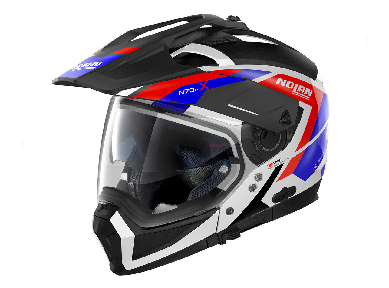Moto přilba NOLAN N-70X Grandes Alpes N-Com Metal White 26