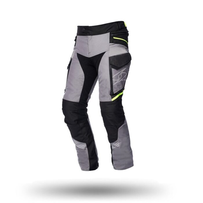 Kalhoty SPYKE EQUATOR DRY TECNO textilní, barva šedá/žlutá/reflexní/antracit