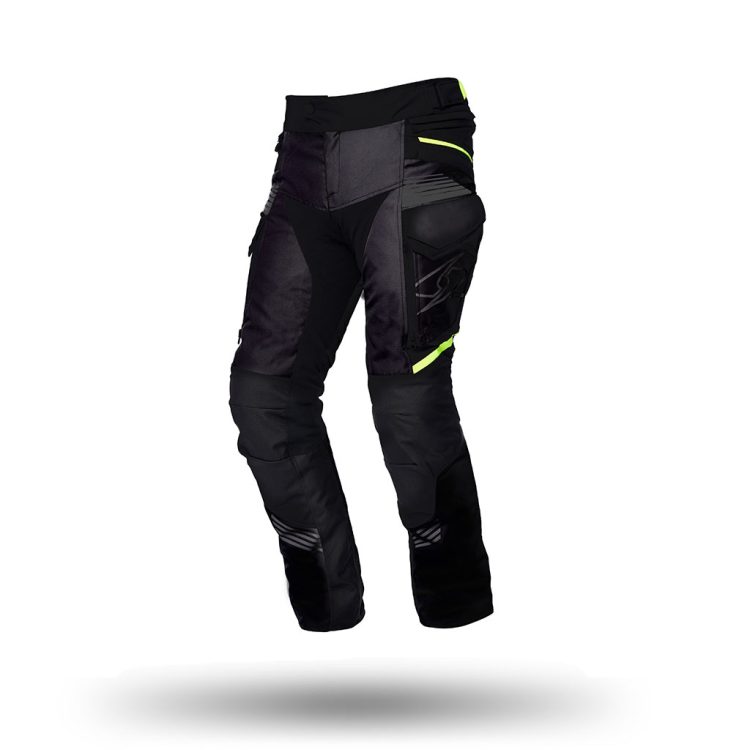 Kalhoty SPYKE EQUATOR DRY TECNO textilní, barva anthracite/černá/reflexní/žlutá