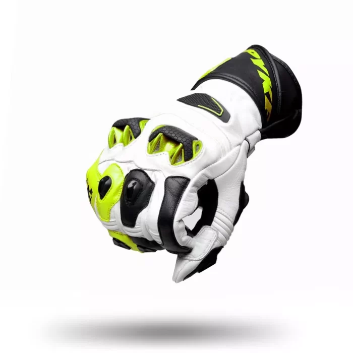 Rukavice SPYKE TECH RACE, barva: bílá/černá/žlutá fluo